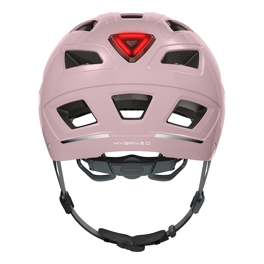 Abus Hyban 2.0 recreational and commuter helmet in velvet black, with adjustable straps and ventilation for safe cycling.