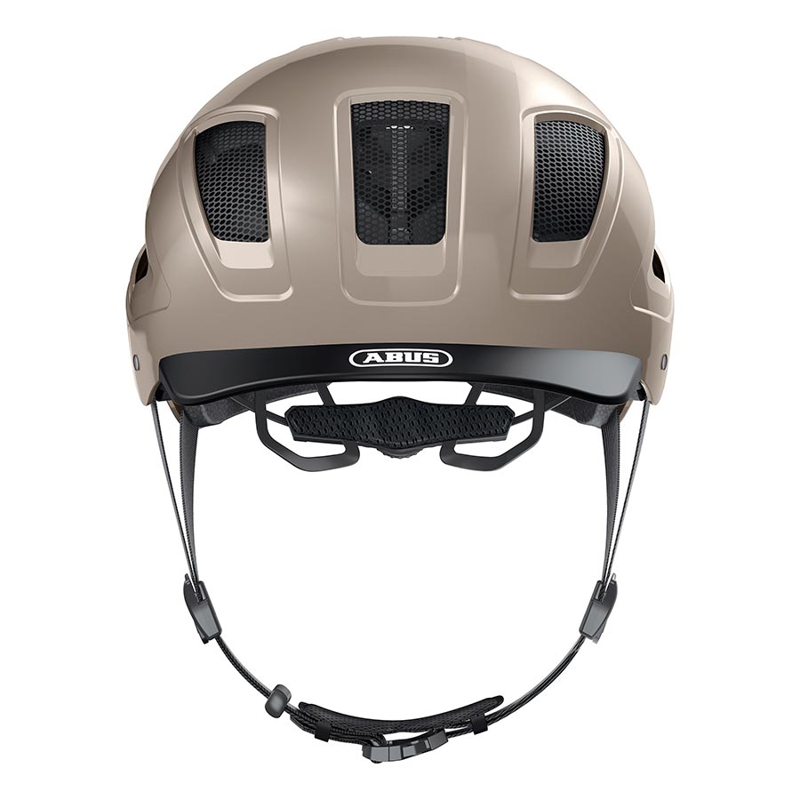 Abus Hyban 2.0 recreational and commuter helmet in velvet black, size large (56-61cm), with adjustable straps and ventilation.