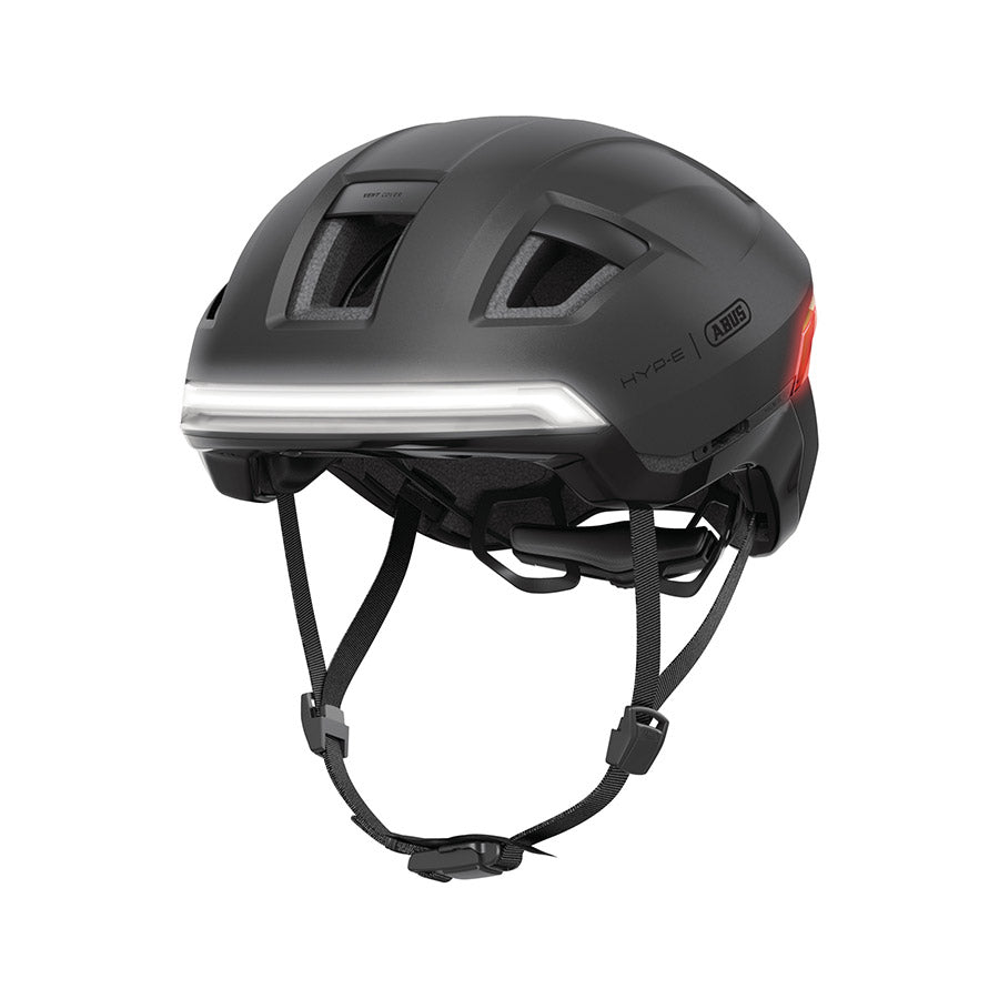 Abus Hyp-E recreational and commuter helmet in jungle green, size L (57-61cm), with ventilation and adjustable straps