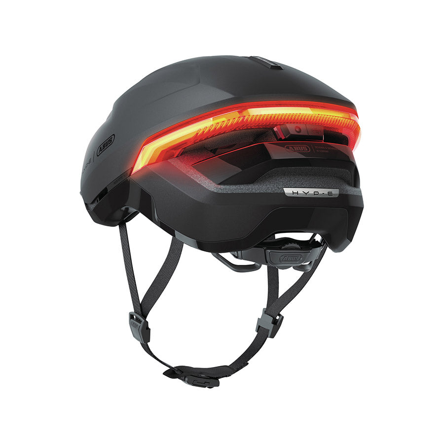 Abus Hyp-E recreational and commuter helmet in jungle green, size 57-61cm, with ventilation and adjustable straps.