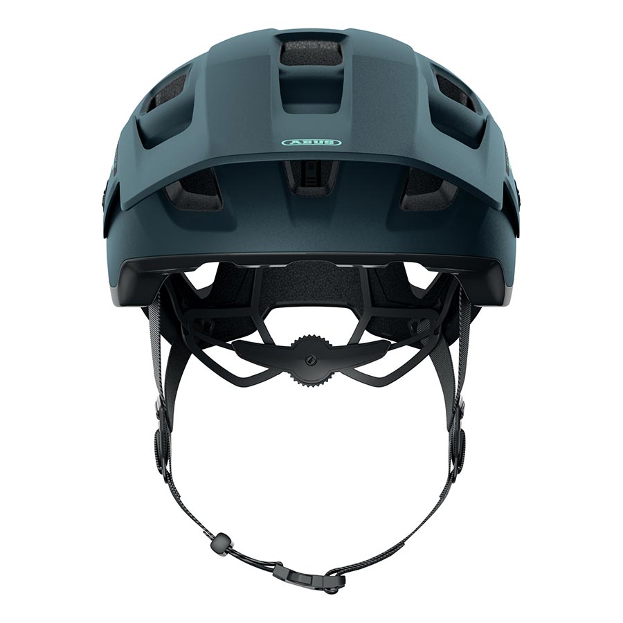 Abus MoDrop mountain bike helmet in velvet black, size large (59-62cm), with sleek design and adjustable straps.