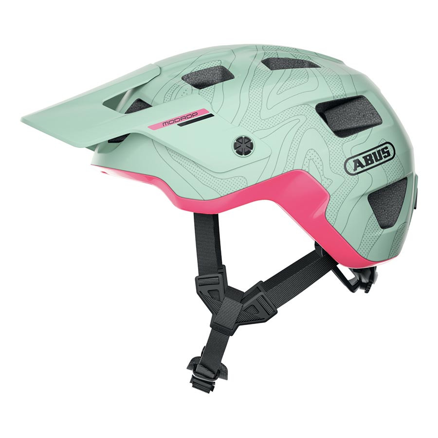 Abus MoDrop mountain bike helmet in velvet black with size L (59-62cm), featuring a sleek design and ventilation.
