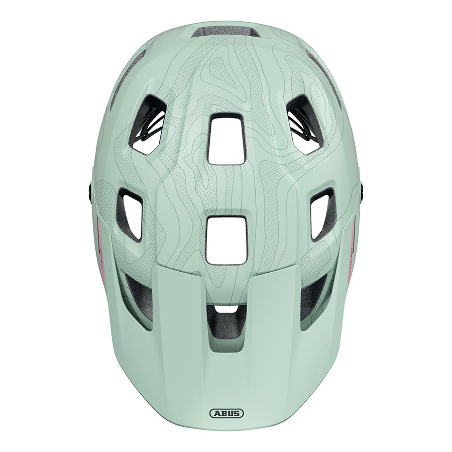Abus MoDrop mountain bike helmet in velvet black with size L (59-62cm), featuring a sleek aerodynamic design and adjustable straps.