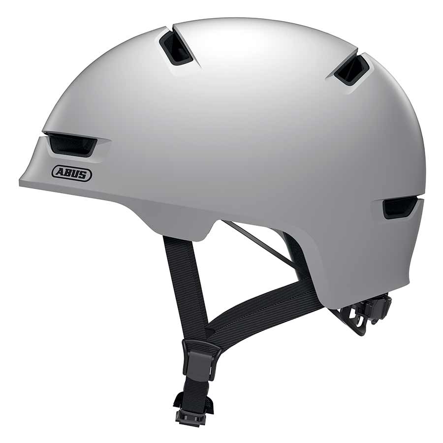 Abus Scraper 3.0 recreational and commuter helmet in velvet black, size L, with adjustable straps and ventilated design.