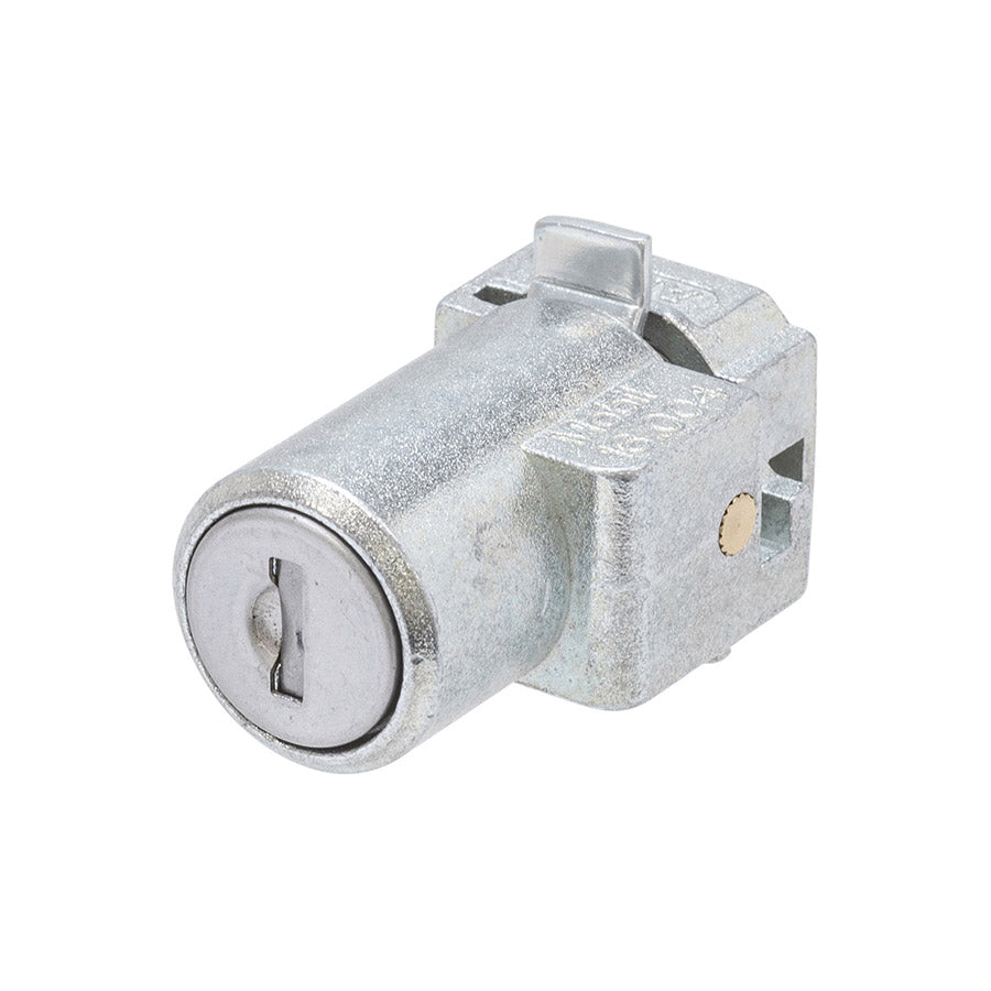 Abus Shimano battery lock bracket and accessories for downtube batteries, mounted on e-bike frame.