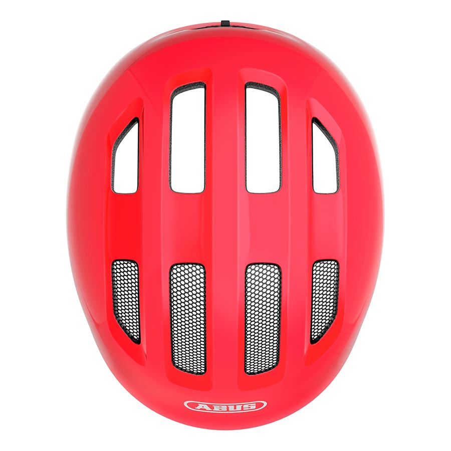 Pink butterfly-themed youth helmet from Abus Smiley 3.0 line, featuring colorful graphics and adjustable straps.