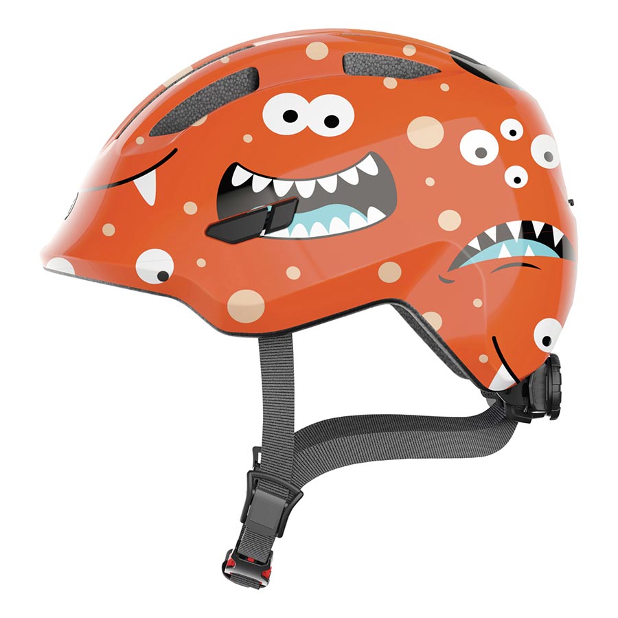 Pink Abus Smiley 3.0 youth helmet with butterfly design, lightweight safety helmet for kids and teenagers.