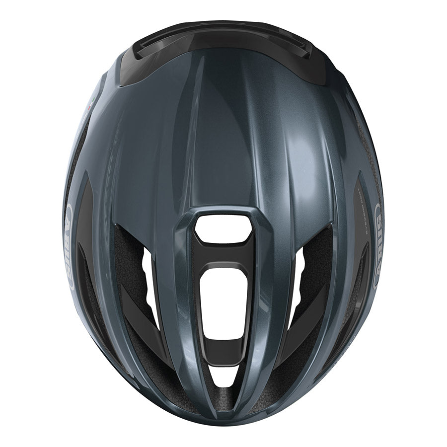 Abus Taipan road helmet in blue, size 57-61cm, featuring aerodynamic design and ventilation for cycling safety and comfort.
