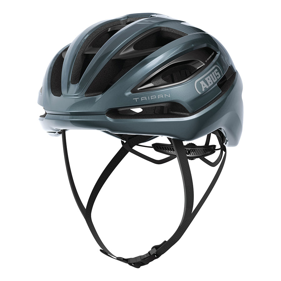 Abus Taipan road helmet in blue, size 57-61cm, with aerodynamic design and ventilation for cycling safety.