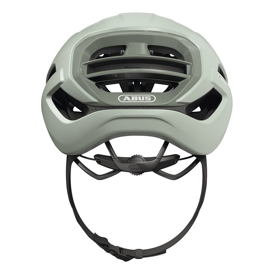 Abus Taipan road helmet in blue with size L (57-61cm) featuring aerodynamic design and ventilation for cycling safety.