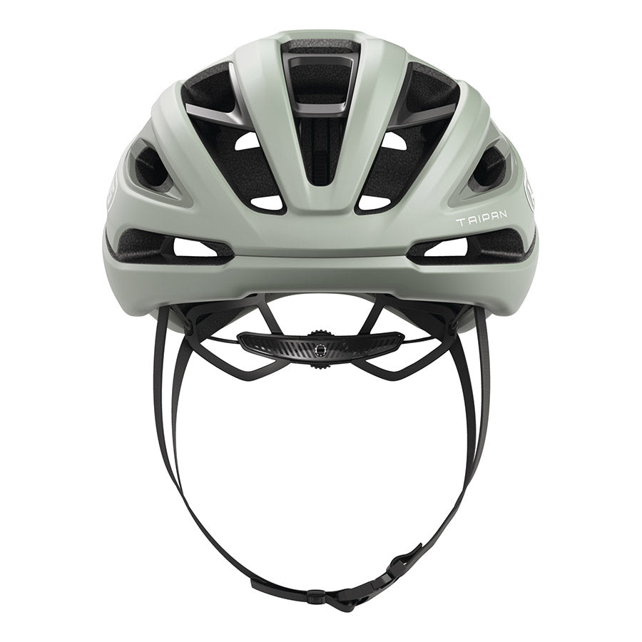 Abus Taipan road helmet in blue with size 57-61cm, lightweight and aerodynamic, designed for cyclists' safety and comfort.
