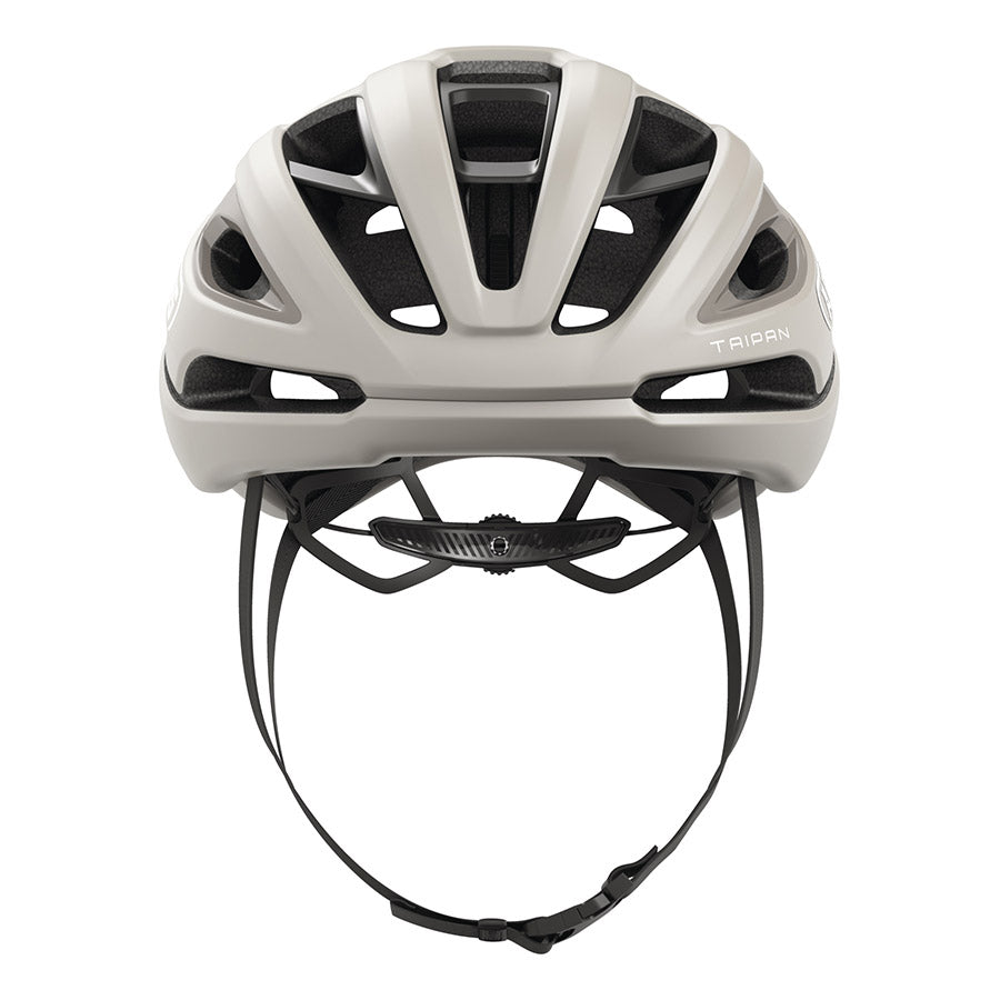 Abus Taipan road helmet in size L (57-61cm) with blue design, lightweight construction, and aerodynamic shape for cycling safety.