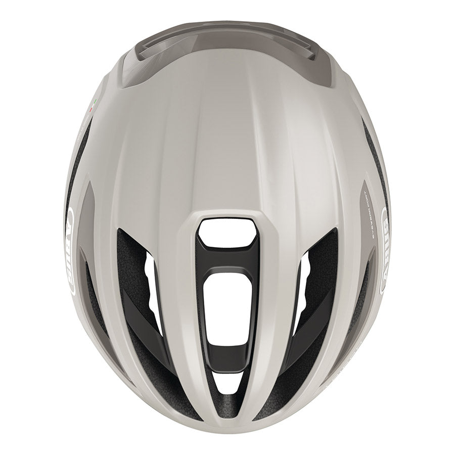 Abus Taipan road helmet in Como Blue, size 57-61cm, with aerodynamic design and ventilation for cycling safety.