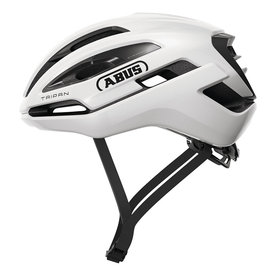 Abus Taipan road helmet in blue, size 57-61cm, with aerodynamic design and ventilation for cycling safety.