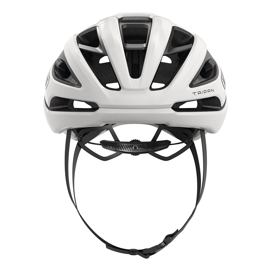 Abus Taipan road helmet in blue with size 57-61cm, featuring aerodynamic design and ventilation for cycling safety.