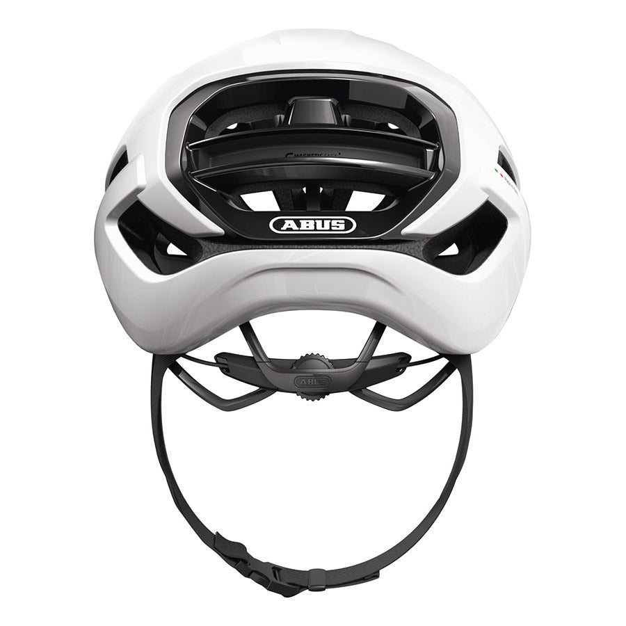 Abus Taipan road helmet in blue with size 57-61cm, featuring aerodynamic design and ventilation for cycling safety.