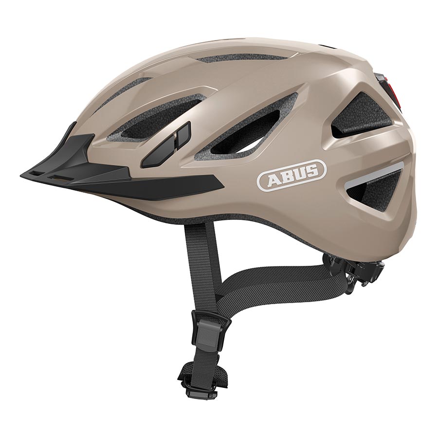 Abus Urban-I 3.0 recreational and commuter helmet in velvet black with adjustable straps and ventilation for urban cycling.