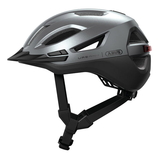 Abus Urban-I 4.0 ACE recreational and commuter helmet in graphite silver, size L (57-61cm) with ventilation and safety features.