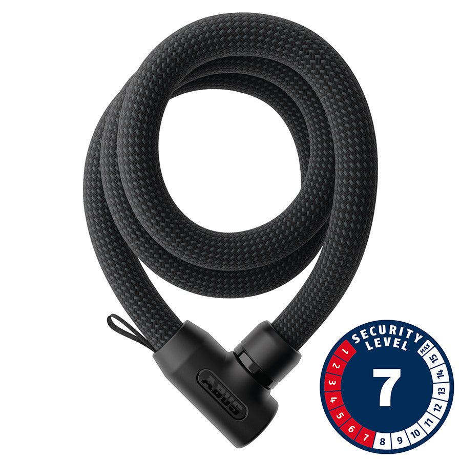 Abus Yarnit 4004K chain lock in black, 85cm length, with secure locking mechanism for bike security.