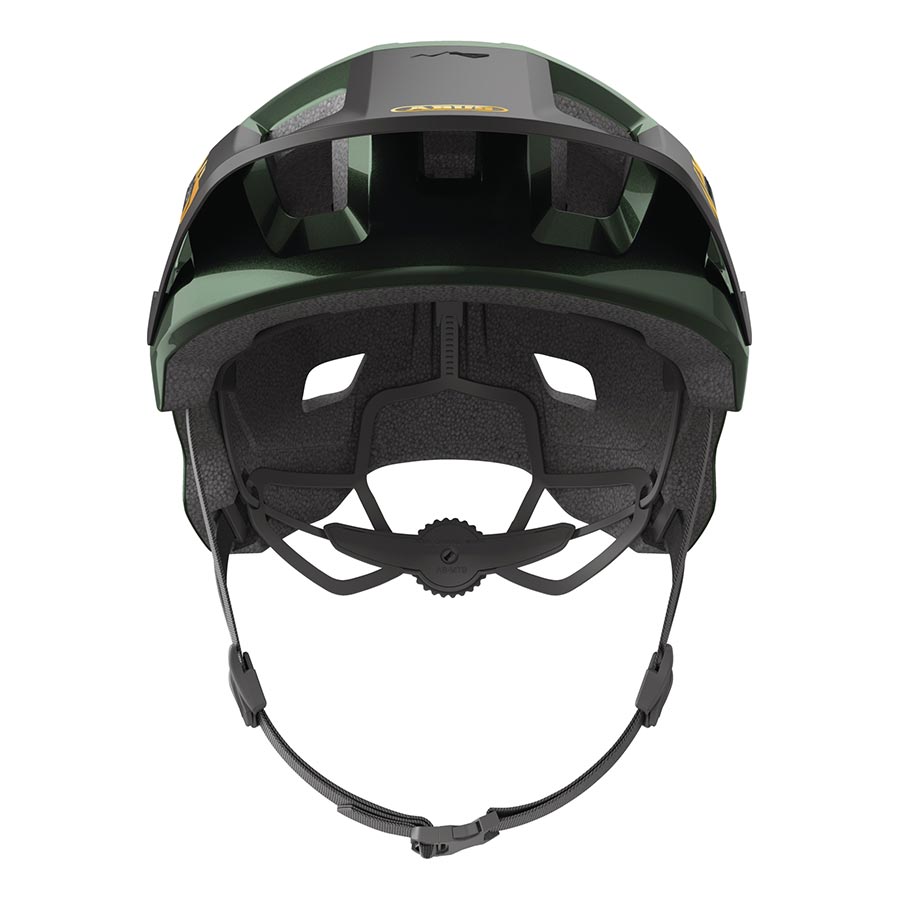 Abus YouDrop youth mountain helmet in velvet black with adjustable straps and ventilation for safe outdoor riding.