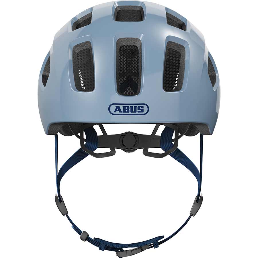 Abus Youn-I 2.0 youth helmet in velvet black, designed for kids' safety with adjustable fit and durable construction.