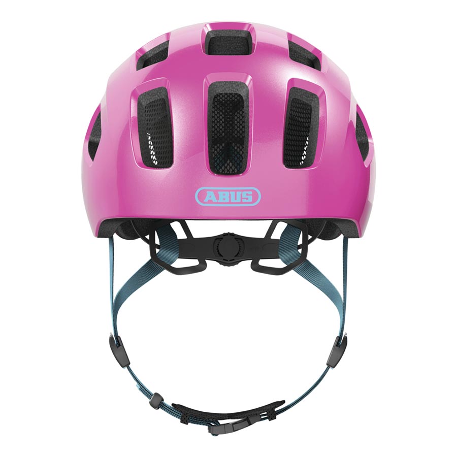 Abus Youn-I 2.0 youth helmet in velvet black with adjustable straps and ventilation for kids' safety and comfort.