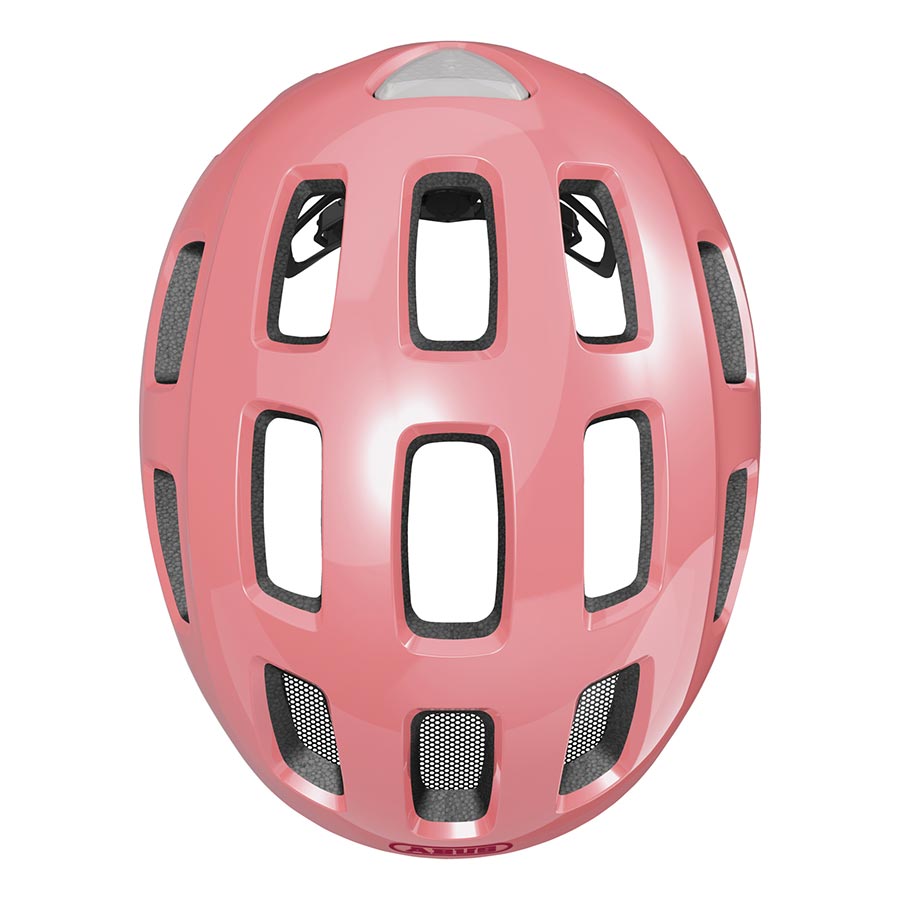 Abus Youn-I 2.0 youth helmet in velvet black with adjustable straps and ventilation, designed for safe cycling for kids.