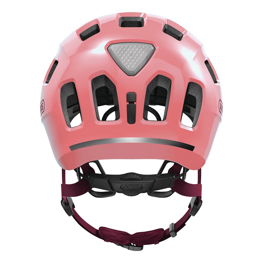 Abus Youn-I 2.0 youth helmet in velvet black, featuring adjustable straps and ventilation for comfortable head protection.