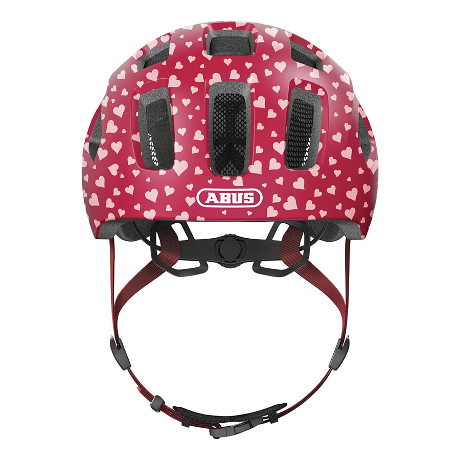 Abus Youn-I 2.0 youth helmet in velvet black, featuring adjustable straps and ventilation for kids' safety and comfort