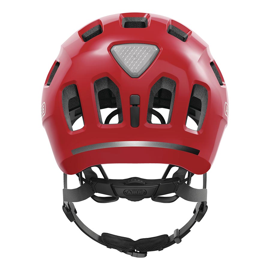 Abus Youn-I 2.0 youth helmet in velvet black with adjustable straps and ventilation, designed for young cyclists.