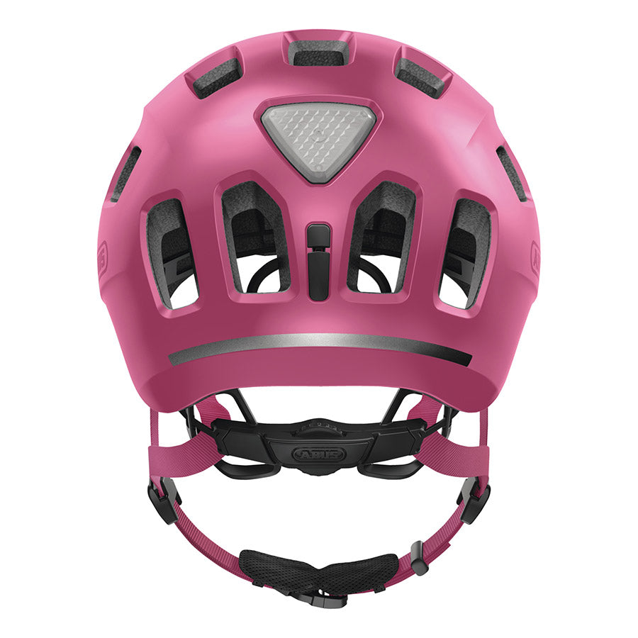 Abus Youn-I 2.0 youth helmet in velvet black with adjustable straps and ventilation for kids' safety and comfort.