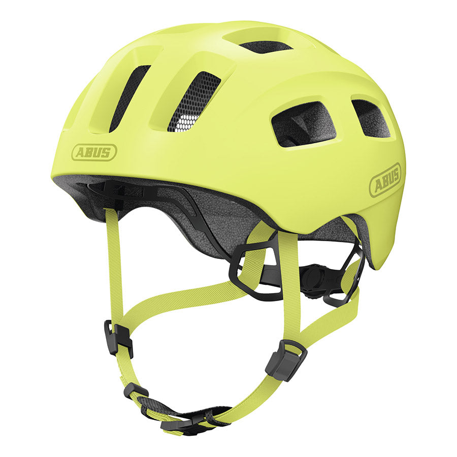 Abus Youn-I 2.0 youth helmet in velvet black with adjustable straps and ventilation for kids' safety and comfort.
