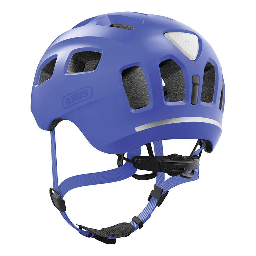 Abus Youn-I 2.0 youth helmet in velvet black with adjustable straps and ventilation for safe, comfortable riding.