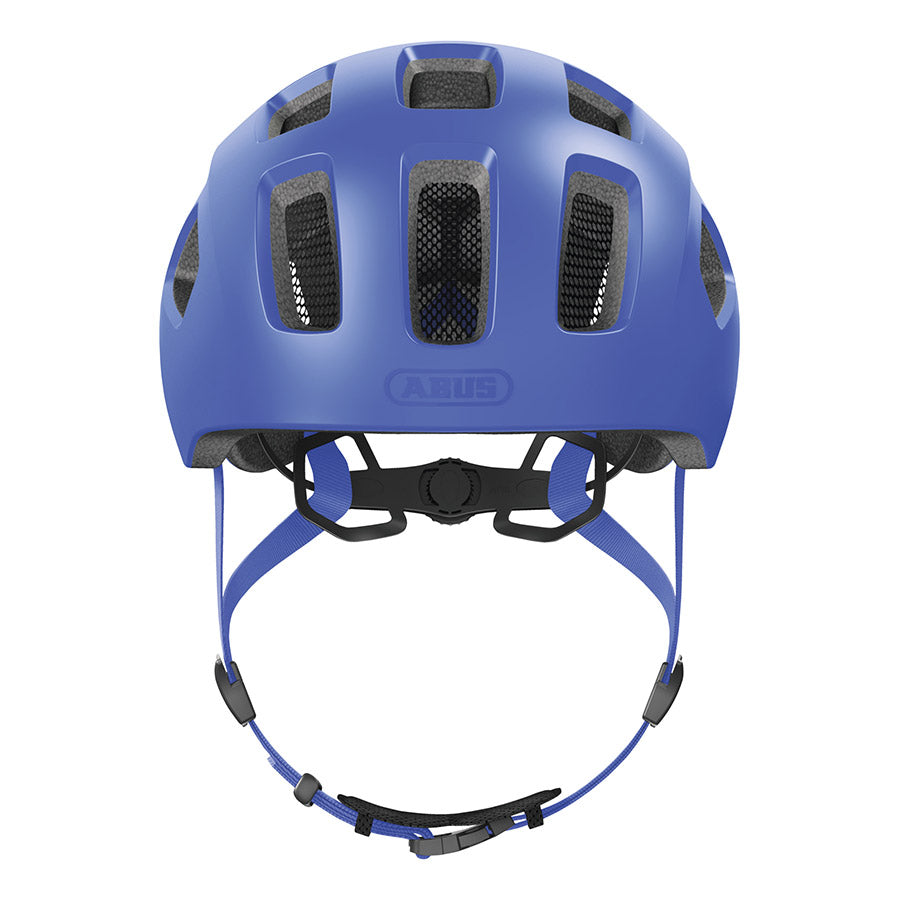 Abus Youn-I 2.0 youth helmet in velvet black with adjustable straps and ventilation for kids' safety and comfort.