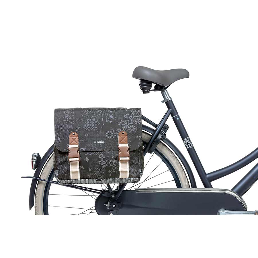Blue Basil Boheme panniers for bicycles, featuring durable fabric and stylish design for bike touring and commuting.