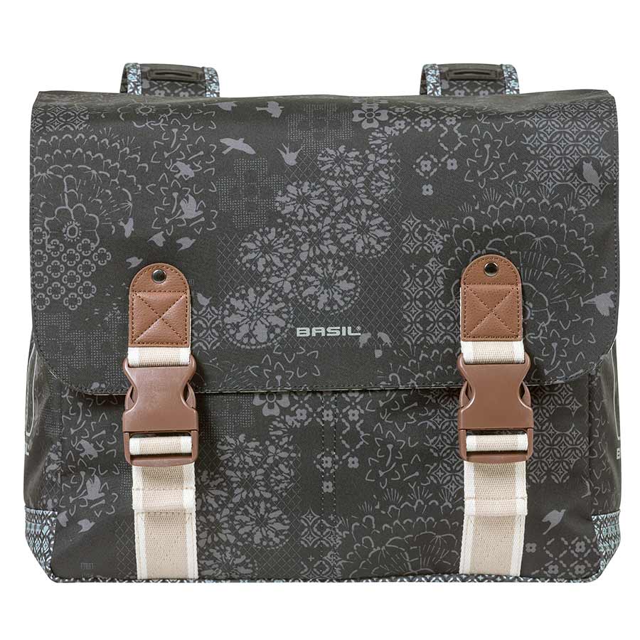Blue Basil Boheme panniers for bike racks, featuring a stylish design and spacious storage for cycling trips.