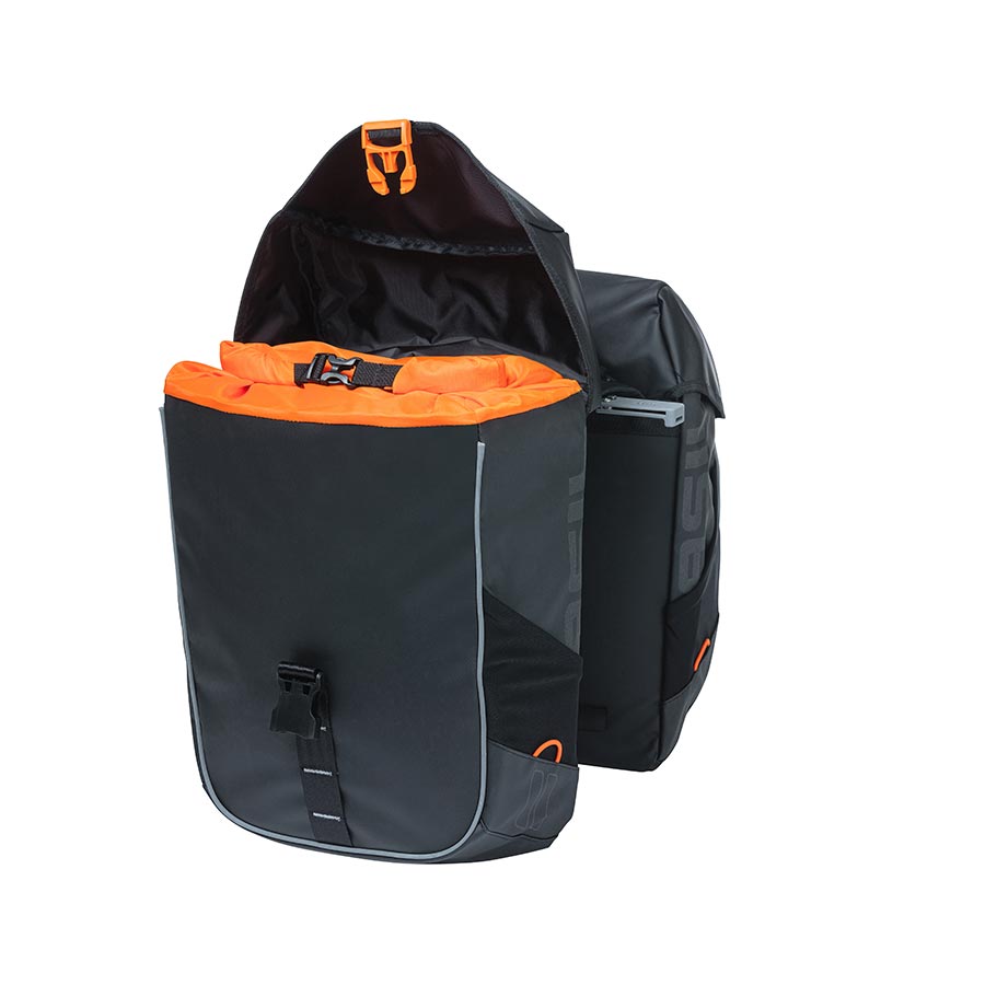 Basil, Miles MIK, Pannier, 34L, Black/Slate