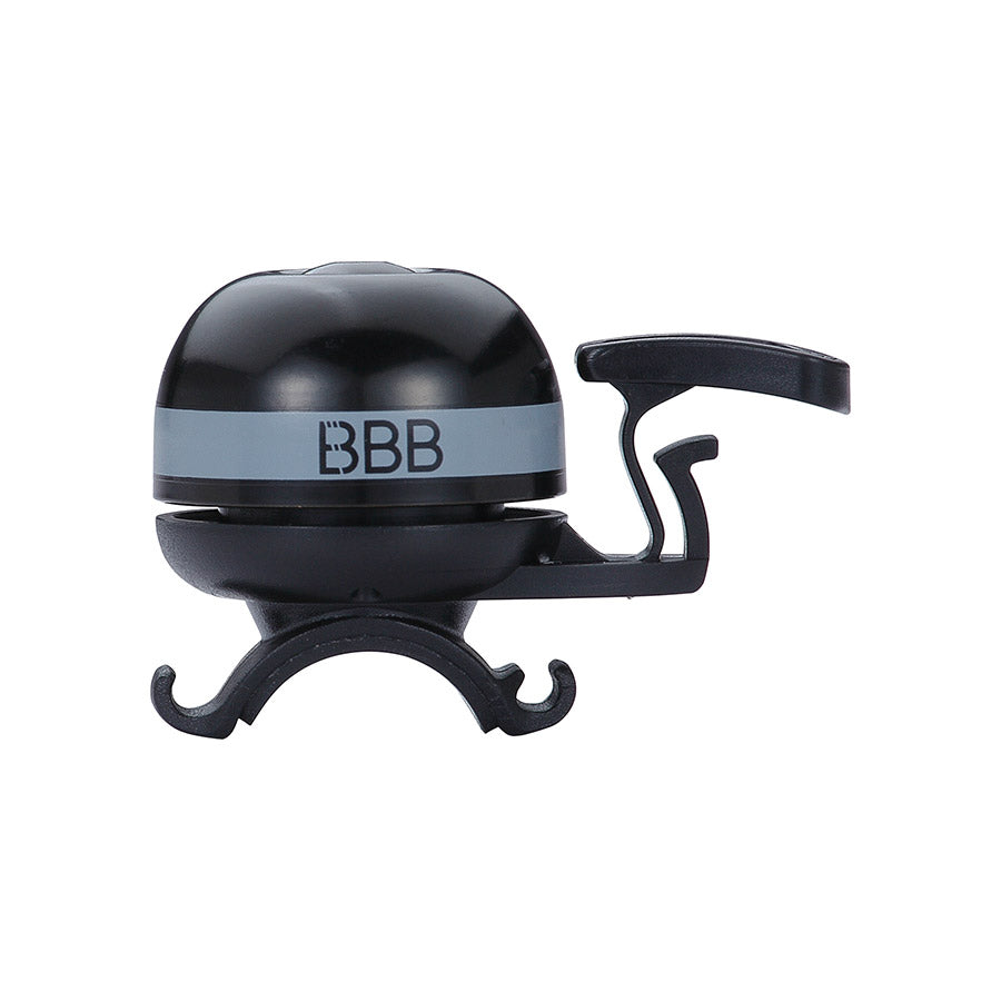 BBB Cycling EasyFit Deluxe bell and horn set in grey, with easy attachment design for bicycles.