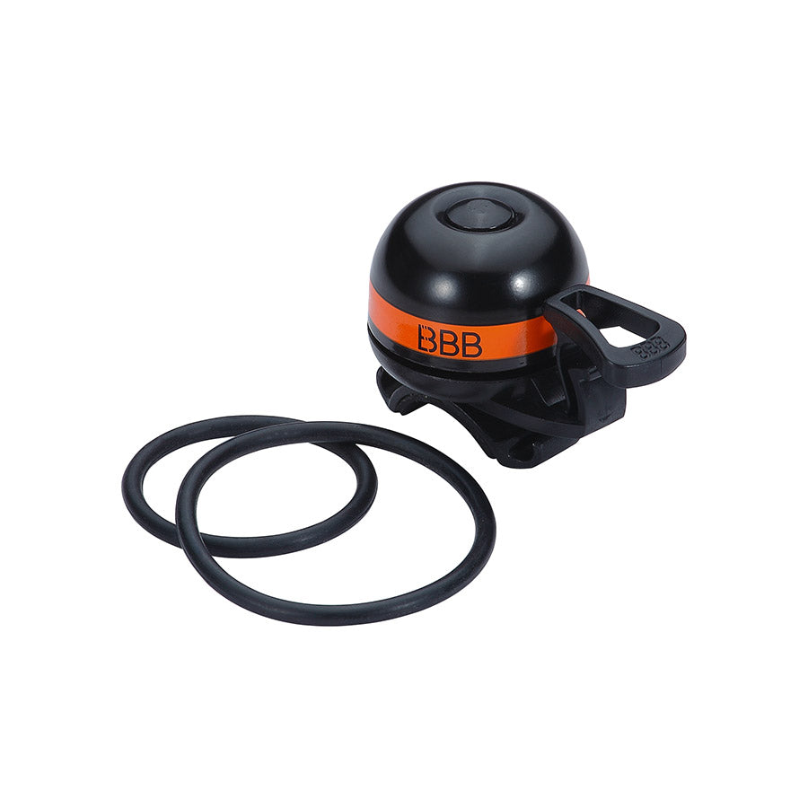 BBB Cycling EasyFit Deluxe bells and horns in grey, compact bike accessory with a sleek design for safety and alerting.