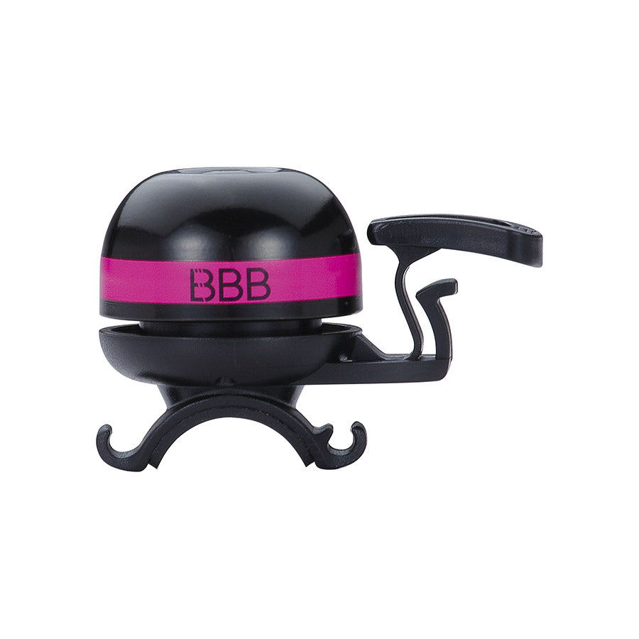 BBB Cycling BBB-14 EasyFit Deluxe bell and horn in grey, mounted on a bicycle handlebar for easy signaling.