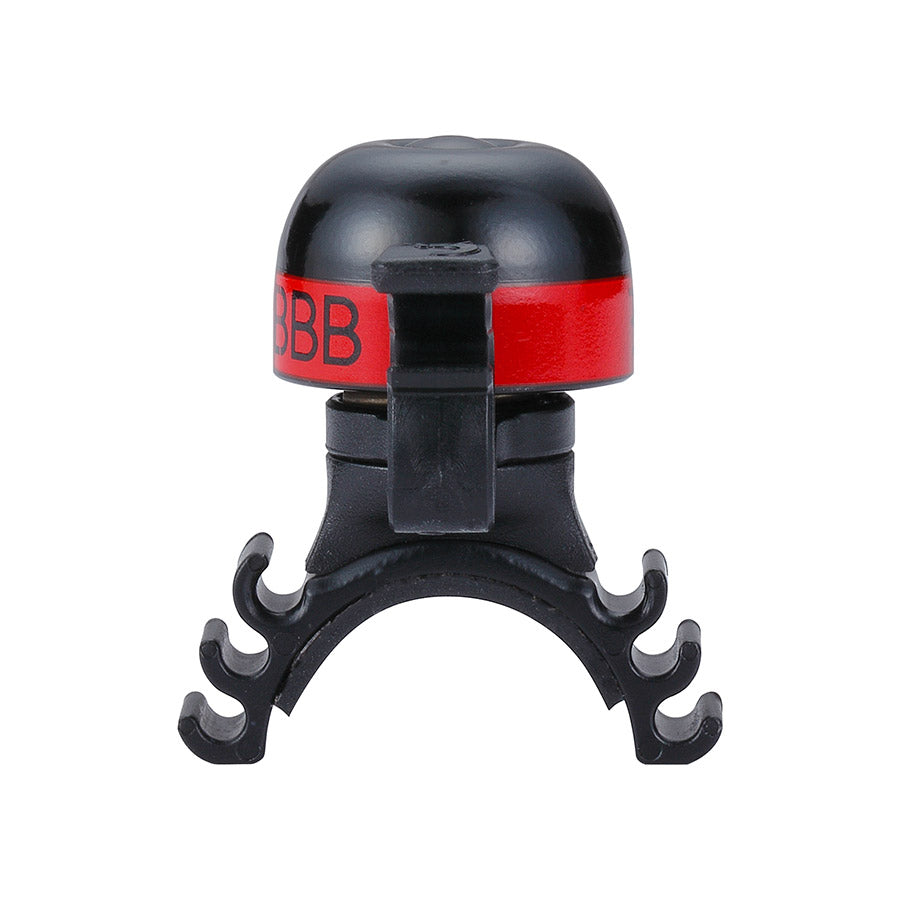 BBB Cycling MiniFit bell and horn set in black and white, compact and lightweight for bike safety and alerting pedestrians.