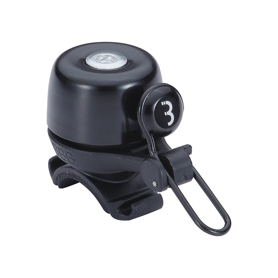 Black BBB Cycling BBB-17 Noisy bell and horn set, compact and durable for bike safety and signaling.