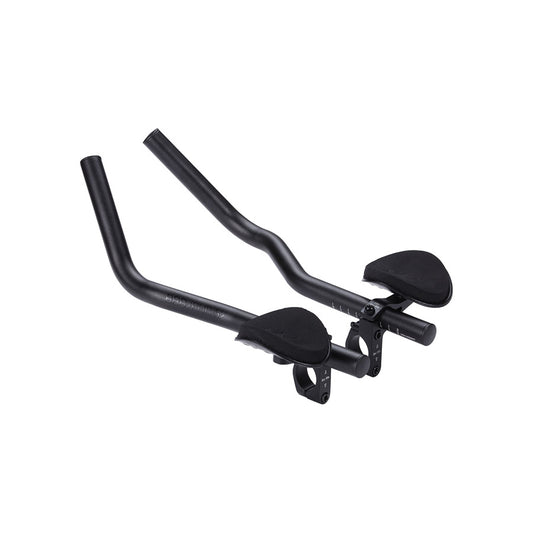 BBB Cycling BHB-52 AeroBase triathlon handlebars in black, lightweight aluminum with aerodynamic design for cycling performance.
