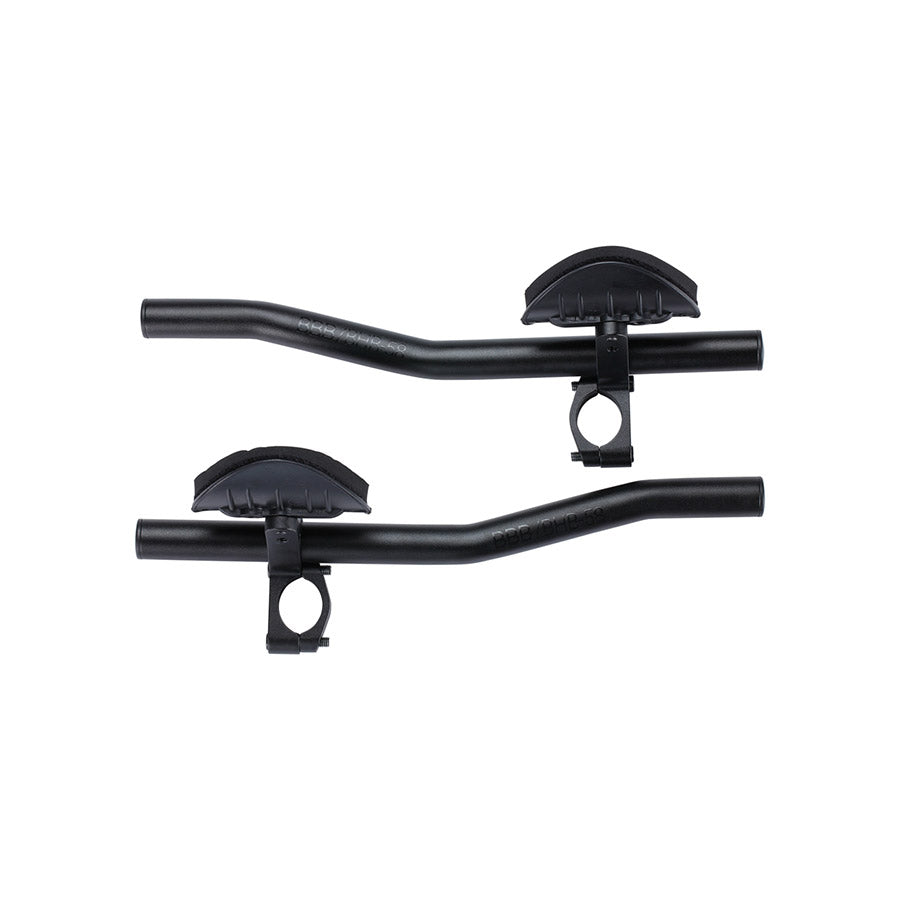 BBB Cycling BHB-58 AeroLight aluminum triathlon handlebars with aerodynamic design and black finish for cycling and time trial events.