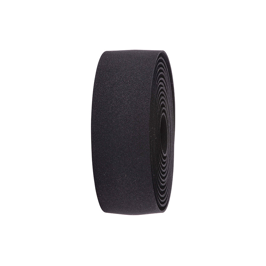 Black BBB Cycling BHT-01 RaceRibbon handlebar tape, 2.5mm thick, with textured surface for grip and comfort.