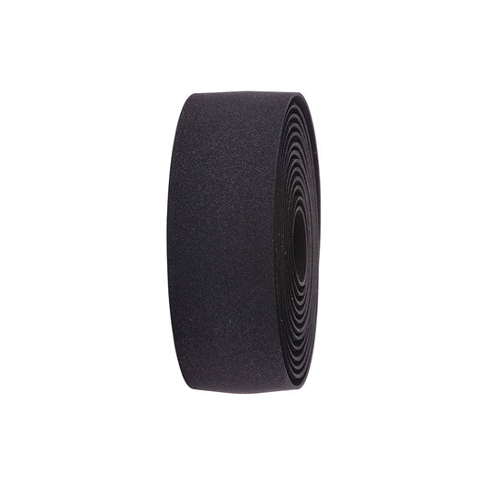 Black BBB Cycling BHT-01 RaceRibbon handlebar tape, 2.5mm thick, with textured surface for grip and comfort.