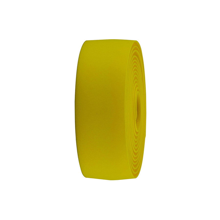 Black BBB Cycling BHT-01 RaceRibbon handlebar tape, 2.5mm thick, shown wrapped around a bicycle handlebar.