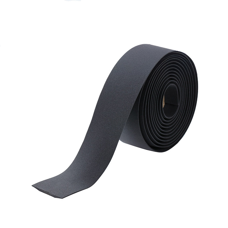 Black BBB Cycling BHT-01 RaceRibbon handlebar tape, 2.5mm thick, designed for cycling handlebars with textured grip.