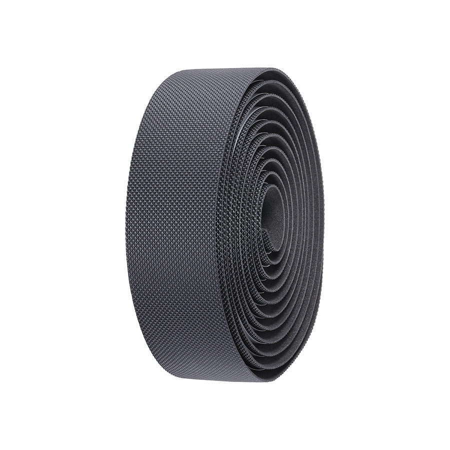 BBB Cycling BHT-16 GravelRibbon Gel handlebar tape in black, 3.5mm thick, with a textured surface for grip and comfort.
