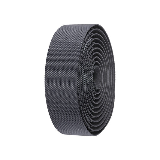BBB Cycling BHT-16 GravelRibbon Gel handlebar tape in black, 3.5mm thick, with a textured surface for grip and comfort.